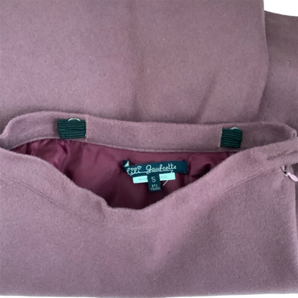 LILI GAUFRETTE FULL WOOL SKIRT LINED 5 YR EMBOIDERY  DETAIL - Picture 4 of 4